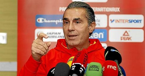 Sergio Scariolo, en rueda de prensa. Sergio Scariolo, en rueda de prensa.