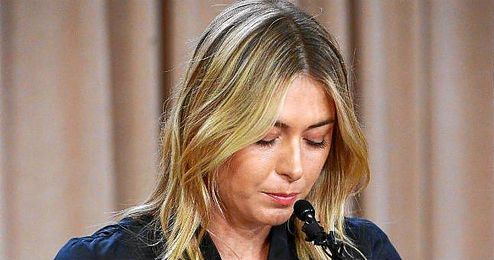 En la imagen, la tenista rusa Maria Sharapova ofreciendo una rueda de prensa. En la imagen, la tenista rusa Maria Sharapova ofreciendo una rueda de prensa.