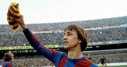 En la imagen, Johan Cruyff con la camiseta del F.C. Barcelona. En la imagen, Johan Cruyff con la camiseta del F.C. Barcelona.