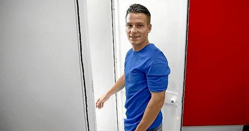 Gameiro, en sala de prensa. Gameiro, en sala de prensa.