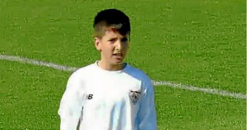 Un jugador del equipo sevillista Un jugador del equipo sevillista