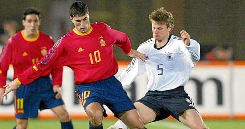 En la imagen, Diego Tristán vistiendo la camiseta de la Selección española. En la imagen, Diego Tristán vistiendo la camiseta de la Selección española.