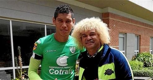 Valentín Pimentel (izq.), jugador de La Equidad, de Bogotá. Valentín Pimentel (izq.), jugador de La Equidad, de Bogotá.