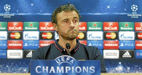 En la imagen, Luis Enrique en rueda de prensa. En la imagen, Luis Enrique en rueda de prensa.