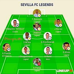 Imagen del once de leyenda de ´Drago´. Imagen del once de leyenda de ´Drago´.