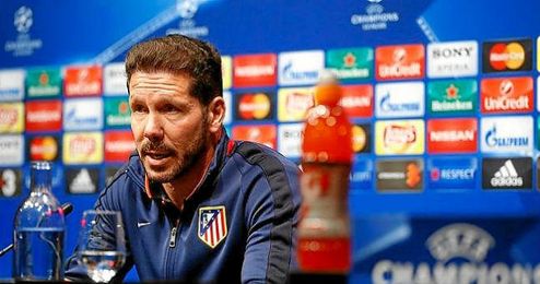 En la imagen, Simeone en rueda de prensa. En la imagen, Simeone en rueda de prensa.