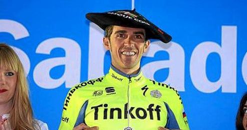 Contador venció en la crono y en la general. Contador venció en la crono y en la general.