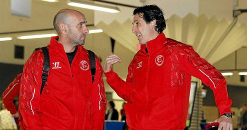 Monchi exculpa a Emery del pobre rendimiento fuera. Monchi exculpa a Emery del pobre rendimiento fuera.