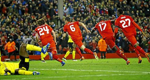 El Liverpool remontó el 1-3 del Dortmund. El Liverpool remontó el 1-3 del Dortmund.