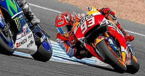 Marc Márquez, durante la carrera disputada en Jerez. Marc Márquez, durante la carrera disputada en Jerez.
