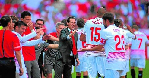 Unai Emery ha ganado seis de sus nueve derbis, de los que sólo ha perdido uno, siendo superado únicamente en este ranking por Manolo Cardo, que logró nueve victorias en sus 13 duelos cainitas. Unai Emery ha ganado seis de sus nueve derbis, de los que sólo ha perdido uno, siendo superado únicamente en este ranking por Manolo Cardo, que logró nueve victorias en sus 13 duelos cainitas.