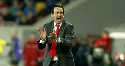 Unai Emery, en el partido de ayer. Unai Emery, en el partido de ayer.