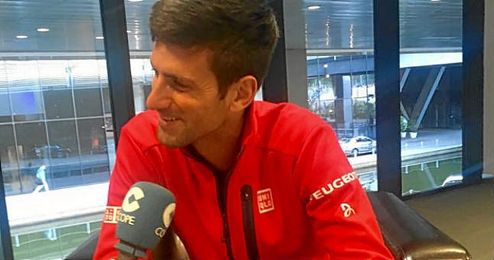 Novak Djokovic en los micrófonos de COPE en el día de ayer. Novak Djokovic en los micrófonos de COPE en el día de ayer.