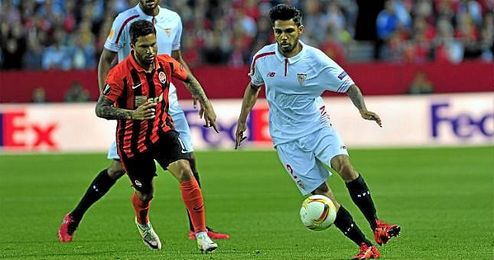 Trémoulinas, en el partido ante el Shakhtar. Trémoulinas, en el partido ante el Shakhtar.