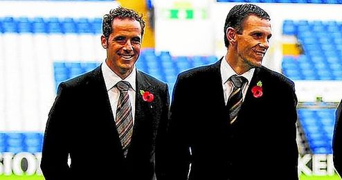 Poyet, junto a Marcos Álvarez, en el Tottenham. Poyet, junto a Marcos Álvarez, en el Tottenham.