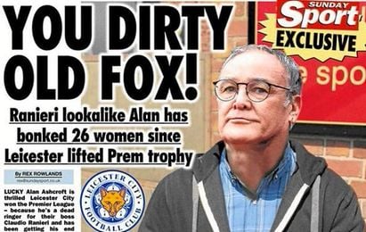 Portada del ´Sunday Sport´ en el que entrevistan al doble de Ranieri. Portada del ´Sunday Sport´ en el que entrevistan al doble de Ranieri.