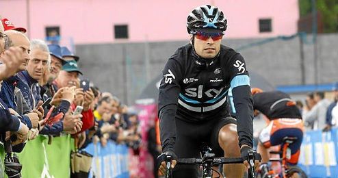El ciclista español del equipo Sky Mikel Landa. El ciclista español del equipo Sky Mikel Landa.