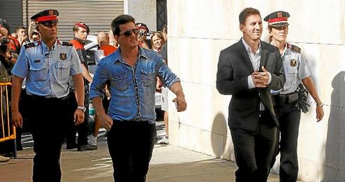 Messi, junto a su hermano, en los Juzgados. Messi, junto a su hermano, en los Juzgados.