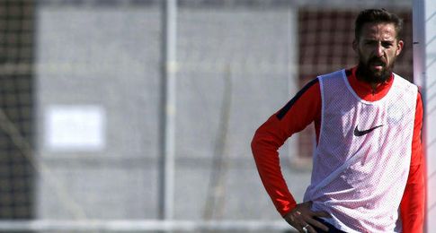 Morales, durante un entrenamiento. Morales, durante un entrenamiento.