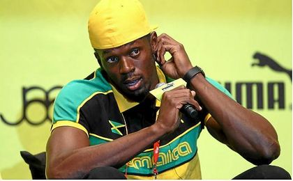 Bolt, durante un evento. Bolt, durante un evento.