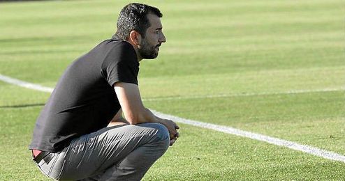 Diego Martínez durante el enfrentamiento en la ciudad deportivo ante el Socuéllamos. Diego Martínez durante el enfrentamiento en la ciudad deportivo ante el Socuéllamos.
