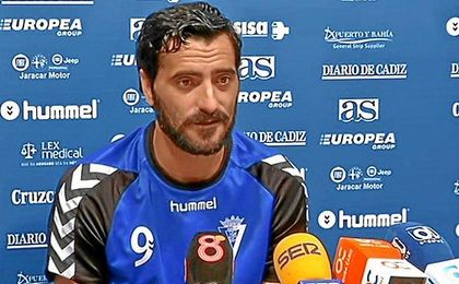 Dani Güiza en sala de prensa Dani Güiza en sala de prensa