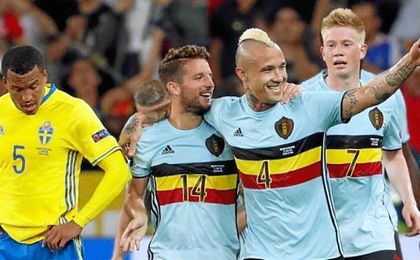 Nainggolan marcó en el último partido de Bélgica ante Suecia. Nainggolan marcó en el último partido de Bélgica ante Suecia.