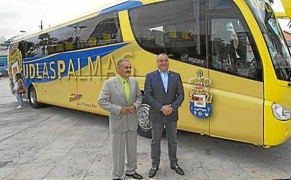 Ramírez, en la presentación del autobús del club. Ramírez, en la presentación del autobús del club.