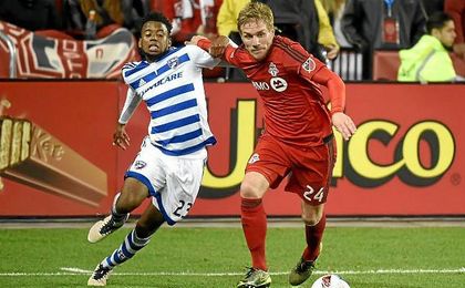 Damien Perquis vistiendo los colores del Toronto FC, al que llegó en 2015. Damien Perquis vistiendo los colores del Toronto FC, al que llegó en 2015.