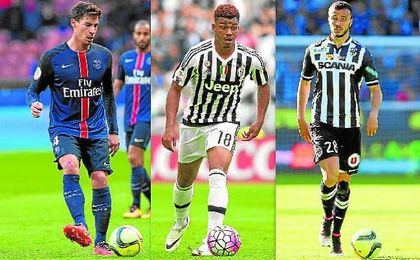 De izquierda a derecha: Stambouli, Lemina y Romain Saïss, tres de las opciones que manejaría el Betis para reforzar su medular. De izquierda a derecha: Stambouli, Lemina y Romain Saïss, tres de las opciones que manejaría el Betis para reforzar su medular.