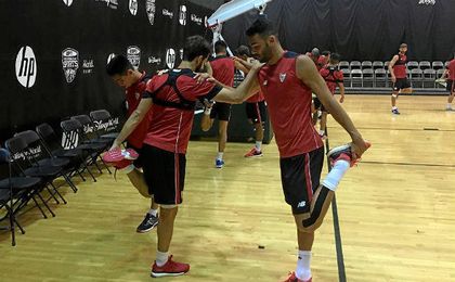 El Sevilla sigue su preparación en Orlando. El Sevilla sigue su preparación en Orlando.