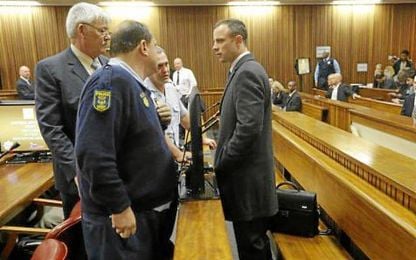 Oscar Pistorius en los juzgados de Pretoria. Oscar Pistorius en los juzgados de Pretoria.