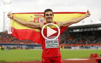 Así batió Bruno Hortelano el récord de España ante Usain Bolt Así batió Bruno Hortelano el récord de España ante Usain Bolt