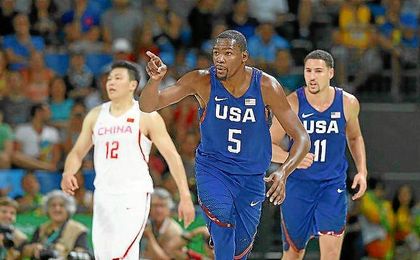 Durant fue el mejor de los norteamericanos en el estreno en Río. Durant fue el mejor de los norteamericanos en el estreno en Río.