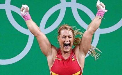 La leonesa, celebra su bronce en Río de Janeiro. La leonesa, celebra su bronce en Río de Janeiro.