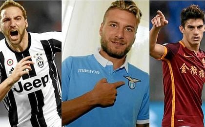 Higuaín ha sido el fichaje más caro de la historia del fútbol italiano, Immobile y Perotti, exsevillistas. Higuaín ha sido el fichaje más caro de la historia del fútbol italiano, Immobile y Perotti, exsevillistas.