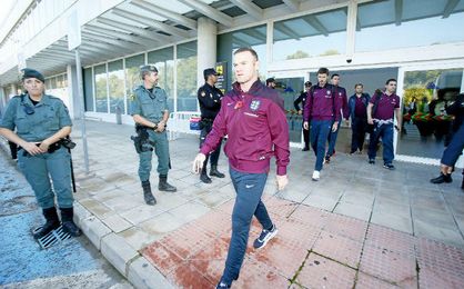 Wayne Rooney en una concentración con Inglaterra. Wayne Rooney en una concentración con Inglaterra.