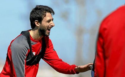 Nico Pareja, durante un entrenamiento. Nico Pareja, durante un entrenamiento.
