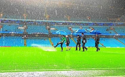 Suspendido el City-Gladbach por la lluvia Suspendido el City-Gladbach por la lluvia