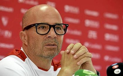 El entrenador del Sevilla F.C., Jorge Sampaoli. El entrenador del Sevilla F.C., Jorge Sampaoli.