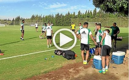 Los jugadores del Betis en Montecastillo. Los jugadores del Betis en Montecastillo.