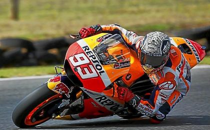 Marc Márquez durante el Gran Premio de Australia. Marc Márquez durante el Gran Premio de Australia.