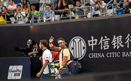 Rafa Nadal, tras vencer a Lorenzi y acceder a octavos de final. Rafa Nadal, tras vencer a Lorenzi y acceder a octavos de final.