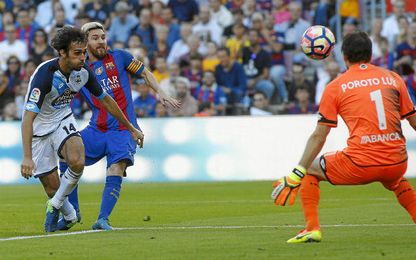 Messi volvió y marcó en esta acción. Messi volvió y marcó en esta acción.