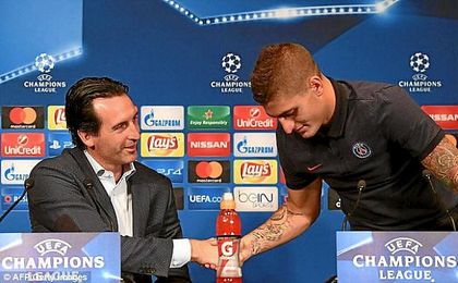 Veratti y Emery, en sala de prensa. Veratti y Emery, en sala de prensa.