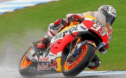 Márquez, sobre el asfalto de Phillip Island. Márquez, sobre el asfalto de Phillip Island.