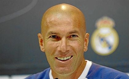 Zinedine Zidane, durante una rueda de prensa. Zinedine Zidane, durante una rueda de prensa.