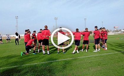 Sampaoli siguió este jueves con la preparación del partido del próximo sábado ante el Sporting. Sampaoli siguió este jueves con la preparación del partido del próximo sábado ante el Sporting.