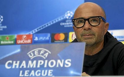 Jorge Sampaoli, en la rueda de prensa de hoy. Jorge Sampaoli, en la rueda de prensa de hoy.