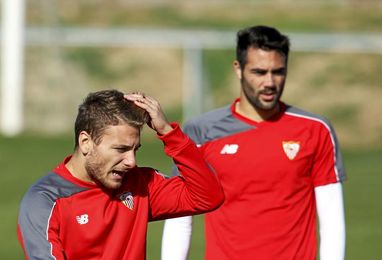 Immobile, en su corta etapa en el Sevilla. Immobile, en su corta etapa en el Sevilla.